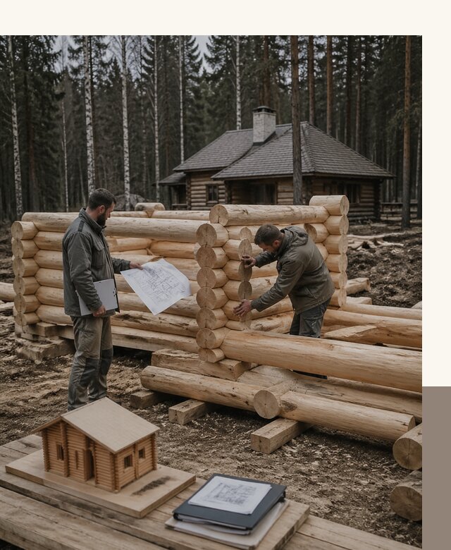 Проектирование и строительство домов из бревна в Салехарде